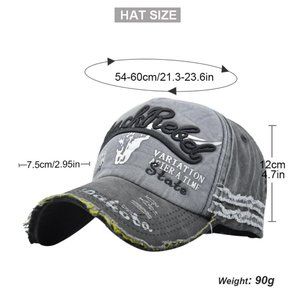 Unisex Demin Baseball Caps Grey